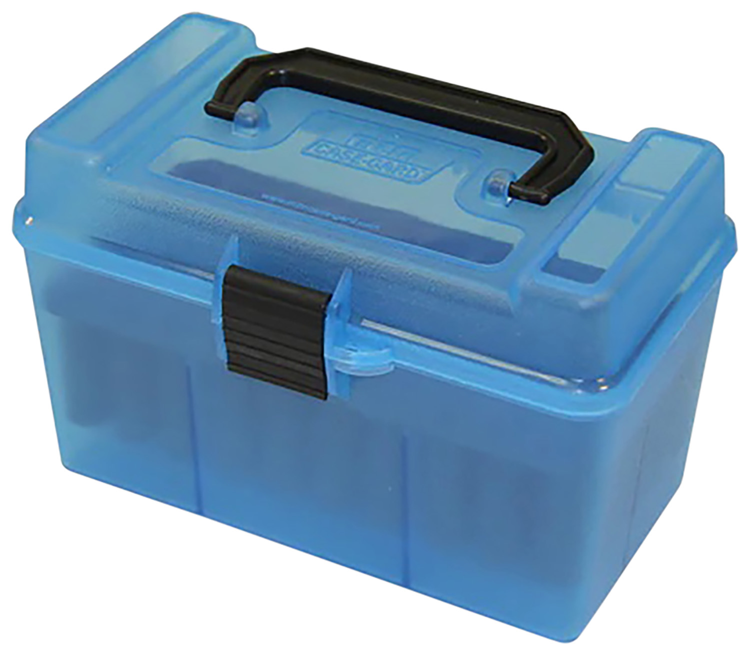 MTM Case-Gard H50RL24 Deluxe Ammo Box Multi Clear Blue Polypropylene 50rd