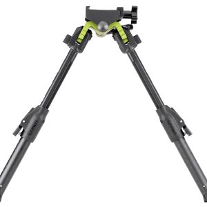 Mdt Sporting Goods Inc 105560GRN GRND-POD Green/Black 4.50"-9" Carbon Fiber/Aluminum, Adj. Throw Lever, 4 Leg Postitions, Fits Picatinny Rail