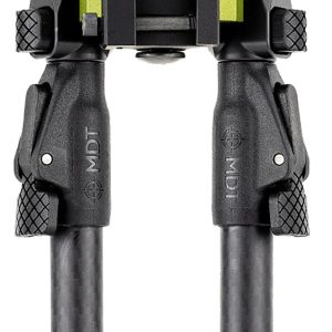 Mdt Sporting Goods Inc 105561GRN GRND-POD Green/Black 4.50"-9" Carbon Fiber/Aluminum, Adj. Throw Lever, 4 Leg Postitions, Fits ARCA Rail & RRS Dovetail