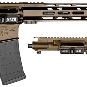 Diamondback DB1721K061 DB15 Combo 5.56x45mm NATO & 300 Blackout 16" 30+1, FDE Carbon Rec/12" M-LOK Handguard, Black Magpul Carbine Stock & Grip, Includes 2 Uppers