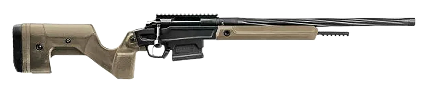 Stag Arms SABR01040002 Pursuit 6.5 Creedmoor 5+1 20" Threaded/Fluted Sporter, Black Cerakote Barrel/Rec, Tan OEM Hybrid Hunter Stock, TriggerTech Trigger, 20 MOA Scope Mount