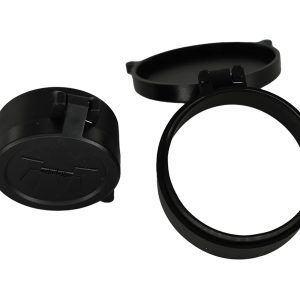 Huskemaw Optics 20SFC530T Tactical Flip-Up Lens Caps Black Rubber, 56mm Objective, Compatible w/Tactical Hunter 5-30x56mm