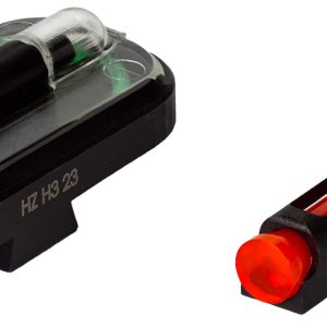 HiViz GLFD21 FastDot  H3 Sight Set for Glock Red Fiber Optic Front Sight-Green Tritium Rear Sight