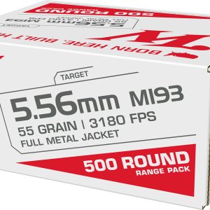 Winchester Ammo WM193500 M193 5.56mm 55gr Full Metal Jacket 500 Per Box/2 Case