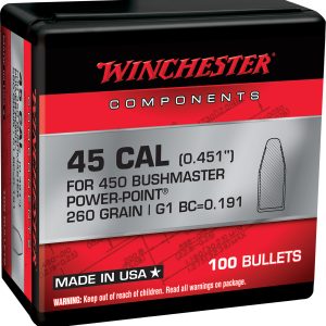 Winchester Ammo WB450P260X Power-Point 450Bushmaster 260gr 100 Per Box/10 Case