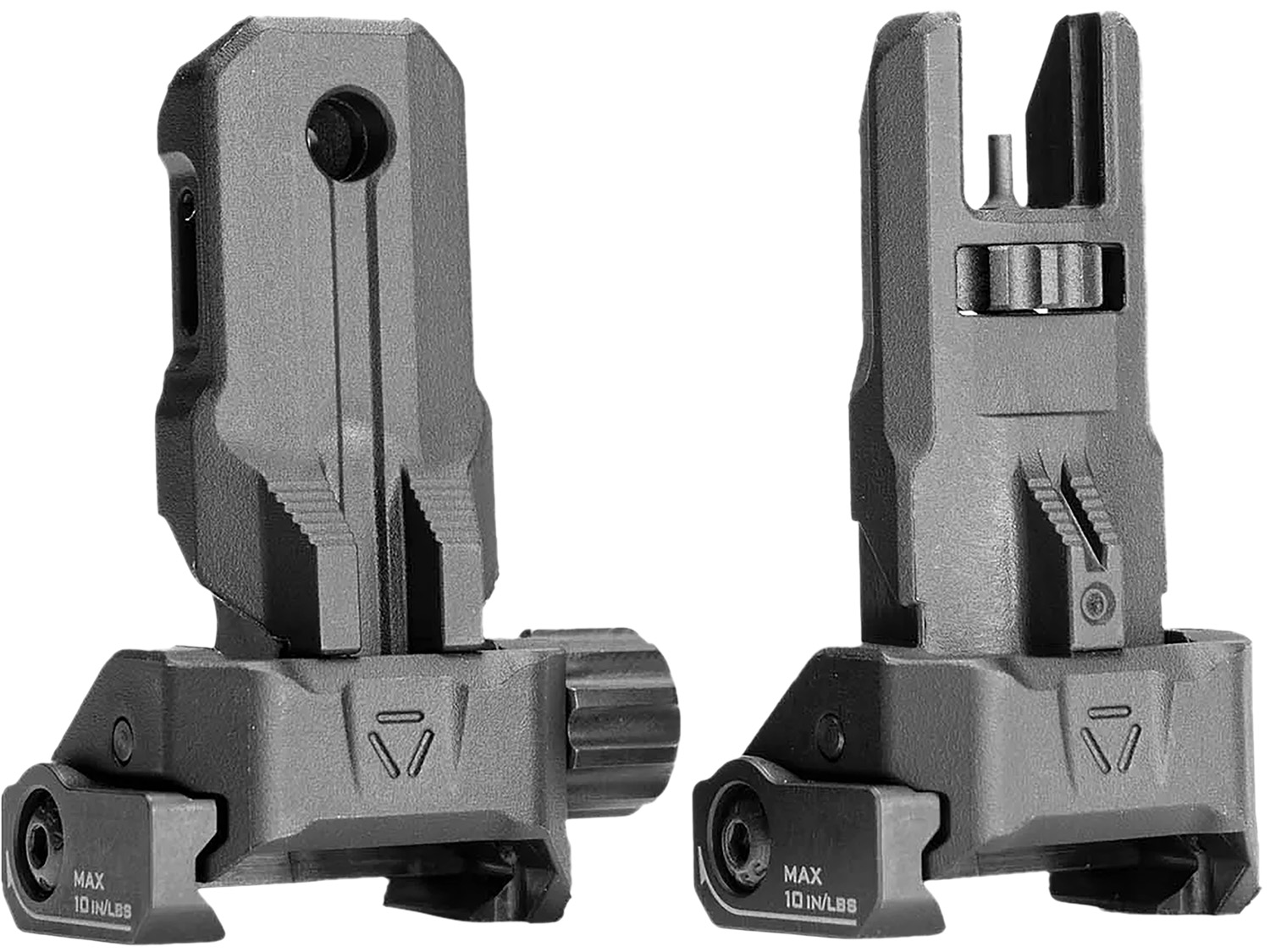 Strike Industries SPBUS Strike Polymer Backup Sights Black Folding for AR-15