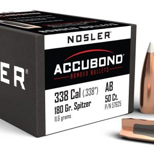 Nosler 57625 AccuBond 338Cal 180gr Spitzer Point Boat Tail 50/Box