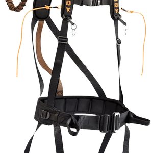 Muddy MUD-MSH400-XL The Safeguard Safety Harness Lightweight Padded Nylon, Max Waist 44", 230-300 lbs. Capacity, Cam Leg Buckles