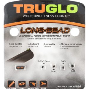 Truglo TG947UR Long Bead Metal Universal Shotgun Red Fiber Optic Black