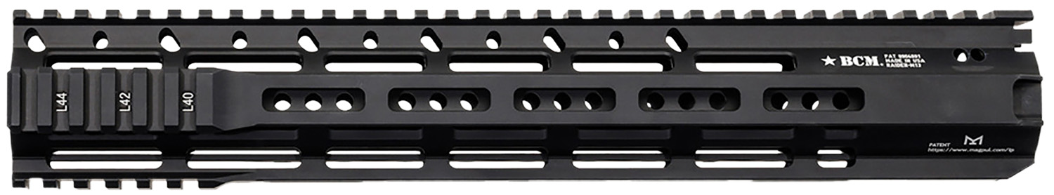 BCM RAIDERM13556BLK RAIDER-M13 Rail Black Anodized 13.00" M-LOK Free-Floating Style Made of Aluminum for AR-Platform