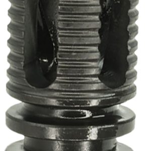 Lead & Steel Llc LSSAWFH12X28 Saw Style Flash Suppressor 1/2"-28 tpi Black 4140 Steel Closed Tine