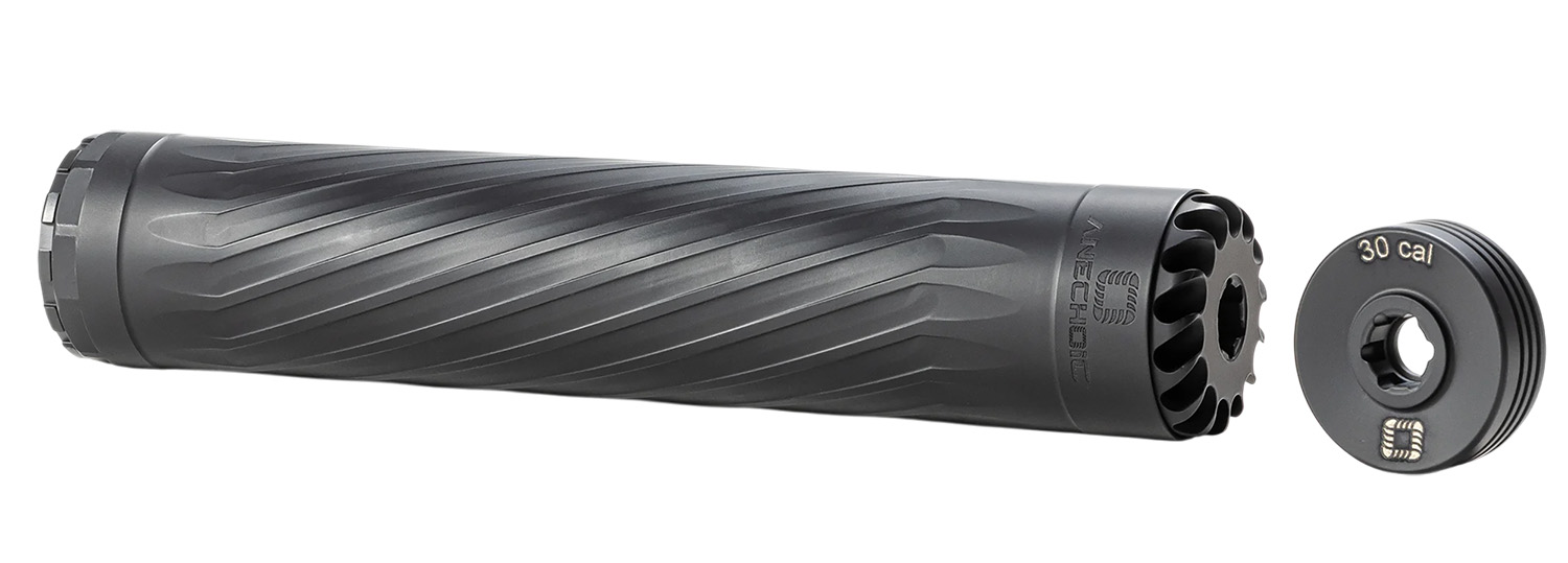 Anechoic X30LB Anechox 30L 30Cal/7.62mm/300Mag Black Stainless Steel/Titanium 1 3/8"x24 w/ 5/8"x24 DTA