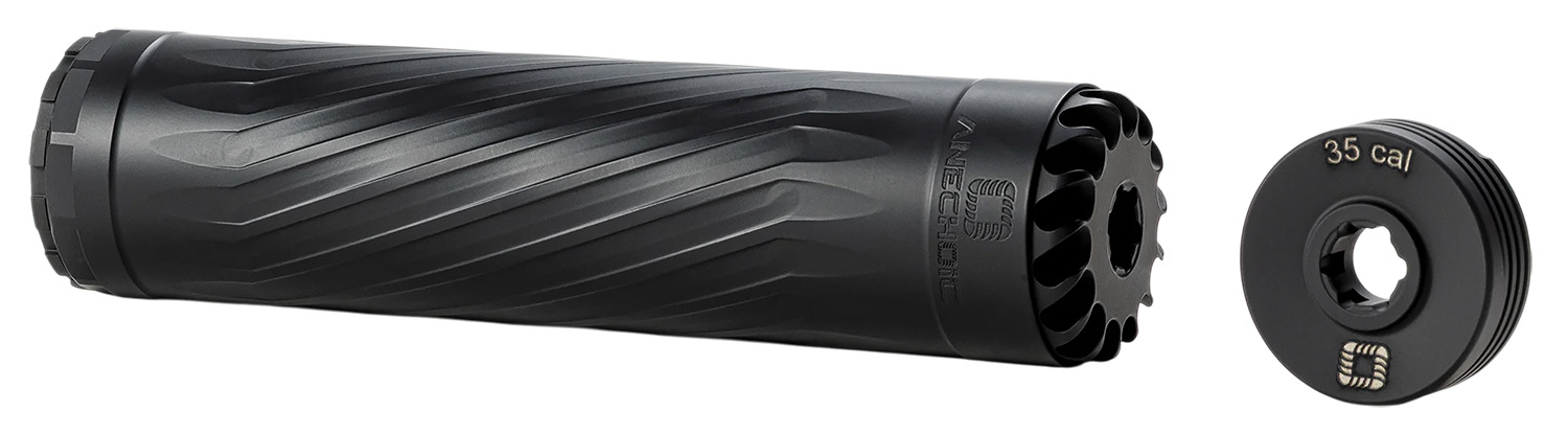 Anechoic X35B Anechox 35 35Cal/338Lapua/338/35Magnums Black Stainless Steel/Titanium 1 3/8"x24 w/ 1/2"x28 DTA