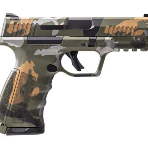 Dickinson LLC RA9C RA9 Ranger Compact Frame 9mm Luger 17+1 4.25" Black Steel Barrel, Ranger Camo Serrated Aluminum Slide, Ranger Camo Polymer Frame w/Accessory Rail