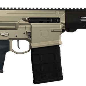 Q LLC BOOMBOX8612INSBR Boombox 8.6 Blackout 20+1 12" Bead Blasted Tapered Threaded Barrel, Black Anodized Picatinny Rail Aluminum Receiver, Adj Folding Stock, Reptilia CQG-NB Grip