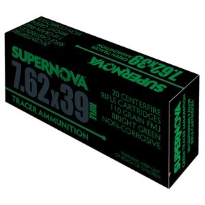 Supernova PMSN762G Green Tracer  7.62mm 110 gr Full Metal Jacket 20 Per Box/ 50 Cs