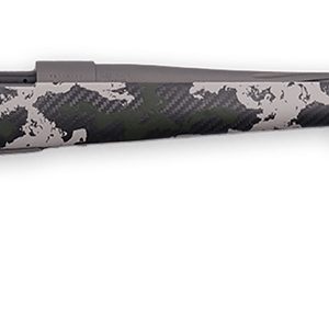 Weatherby VTE653WR8B Vanguard Talon 6.5-300 Wthby Mag 3+1 28" Tungsten Cerakote Peak 44 Blacktooth Carbon Fiber Stock w/ Green & White Sponge Pattern