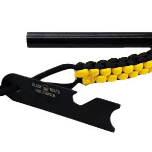 Black Beard Fire Starters FR Ferro Rod Black/Yellow 7' Long