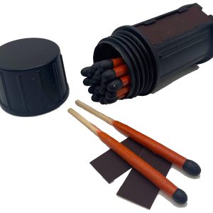 Black Beard Fire Starters MAT Stormproof Matches Black/Red 3" Long 20 Matches