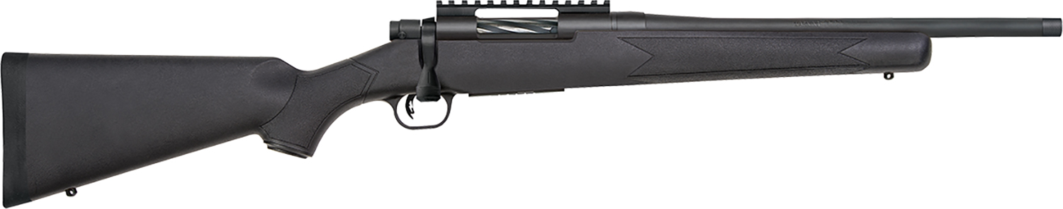 Mossberg 28228 Patriot Carbine 308 Win 5+1 18" Matte Blued Threaded Bull Barrel, Matte Blued Picatinny Rail Receiver, Black Fixed Synthetic Stock