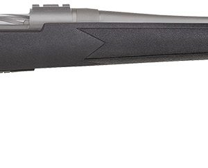 Mossberg 28245 Patriot Full Size 6.5 PRC 4+1 24" Stainless Cerakote Fluted Threaded Barrel, Drilled & Tapped Stainless Cerakote Receiver, Black Fixed Synthetic Stock