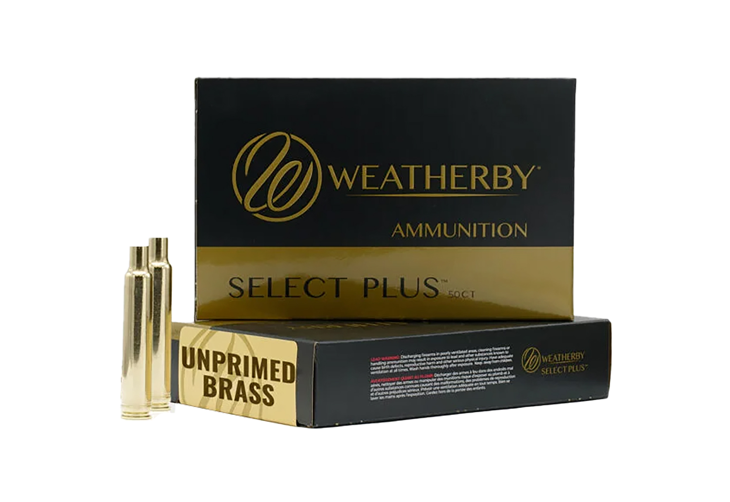 Weatherby BRASS653CT50 Select Plus Unprimed Cases 6.5-300 Wthby Mag Rifle Brass 50/Box
