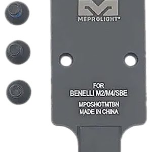 Meprolight USA 901141040 Optics Plate Shotgun Matte Black Aluminum, Benelli M2/M4/SBE RMR Footprint