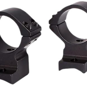 Talley 95X719 Scope Mount/Ring Combo  Black Anodized Aluminum 1" Tube, Savage (8-40) Round Receiver w/Accutrigger, High Rings