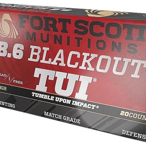 Fort Scott Munitions 86BLK235SCV1 Tumble Upon Impact (TUI) 8.6 Blackout 235 gr 20 Per Box/ 10 Cs