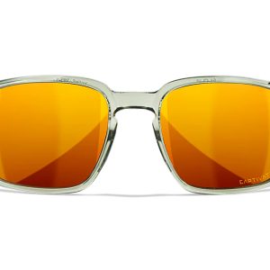 Wiley X AC6ALF04 Alfa M/L Bronze Mirror Lens Polycarbonate Gloss Crystal Light Olive Frame