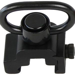 Bulldog BD886 Deluxe Push Button Swivel Black 1.25" Steel QD Rail Mount