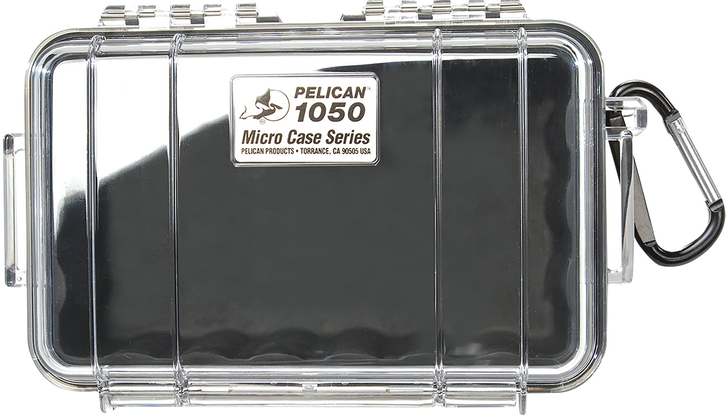 Pelican 1050025100 Micro Case Black/Clear Polycarbonate 7.99" Long