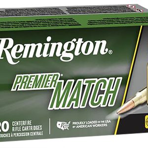 Remington Ammunition 21485 Premier Match 308Win 168gr Sierra MatchKing BTHP 20 Per Box/10 Case