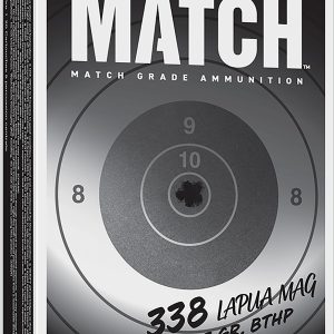 Winchester Ammo S338LM2 Match  338LapuaMag 285gr Boat Tail Hollow Point 20 Per Box/10 Case
