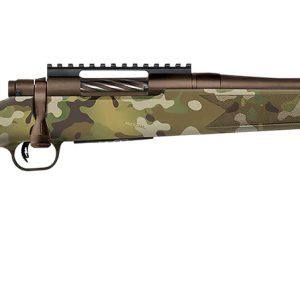 Mossberg 28275 Patriot Compact 22-250 Rem 5+1 18" Patriot Brown Cerakote Threaded Bull Barrel, Patriot Brown Cerakote Steel Receiver w/Picatinny Rail, MultiCam Fixed Synthetic Stock