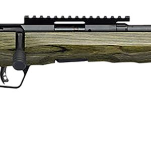 Savage Arms 70551 B Series Full Size 22 WMR 9+1 18" Matte Black Spiral Fluted Threaded Barrel, Matte Black Carbon Steel Receiver w/Picatinny Rail, OD Green Fixed Laminate Stock, Right Hand