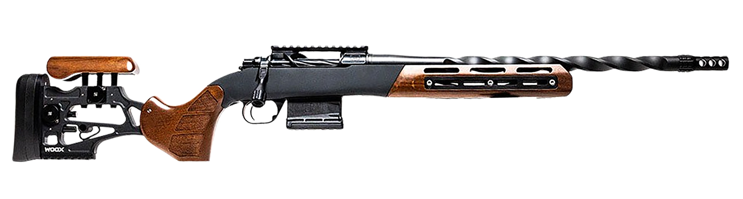 Horizon Firearms RF030L472210F99 Venatic Max 25 Creedmoor 5+1 22" Nano Flat Black Fluted Threaded Barrel, Black DLC Aluminum Receiver w/Picatinny Rail, Woox Furiosa Aluminum/Wood Stock, Right Hand