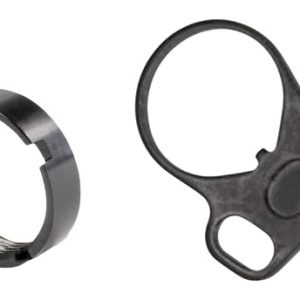 White Label Armory WLA-BUF-7008-01 End Plate Kit Ambidextrous Black Aluminum/Steel AR-15