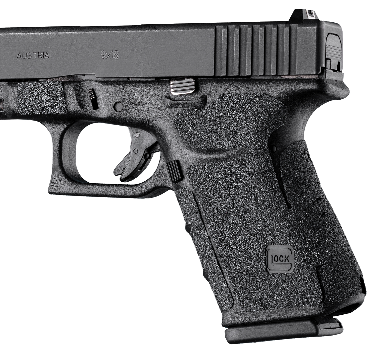 Hogue 17239 Wrapter Black Adhesive Rubber Fits Glock 19/23/32/38 Gen3 Fits Pistol