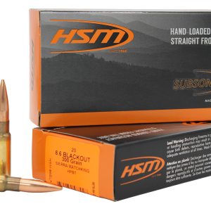 HSM 86BLK1N 8.6Blackout 300gr Hollow Point Boat Tail 20 Per Box/25 Case