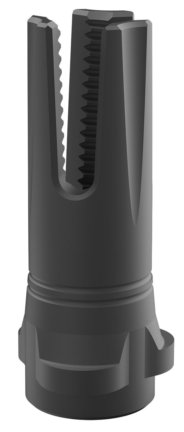 Breek Arms BRK4318 Scorch 3-Prong Flash Hider Black Nitride Steel 1/2"x28 Threads 9mmLuger Compatible w/ Breek-LOK 3QD