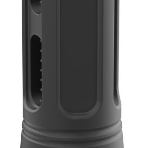 Breek Arms BRK4323 Sentinel Caged Flash Hider Black Nitride Steel 1/2"x28 Threads 9mmLuger Compatible w/ Breek-LOK 3QD