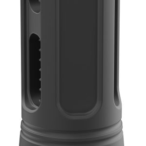 Breek BRK4324 Sentinel Caged Flash Hider Black Nitride Steel 5/8"x24 Threads 9mmLuger Compatible w/ Breek-LOK 3QD