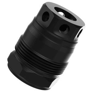 Liberty Precision Machine LPM-2011 Baby Bell Muzzle Brake Black Stainless Steel 1/2"x28 Threads 1.10" OAL