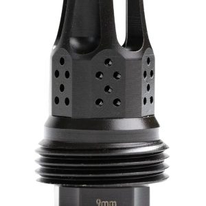 Jk Armament JKMDHDCF14 War Eagle Compensator/Flash Hider Black Nitride Stainless Steel 1/2"x28 Threads 9mm