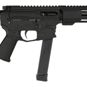 Shark Coast Tactical SCC06711SPBO9 Sneeky Pete 9mm Luger 30+1 5.50" Black Melonite Threaded Barrel, Black Cerakote Receiver, SB Tactical SBA3 Brace