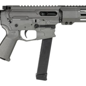 Shark Coast Tactical SCC06759SPGY9 Sneeky Pete 9mm Luger 30+1 5.50" Black Melonite Threaded Barrel, Gray Cerakote, SB Tactical SBA3 Brace