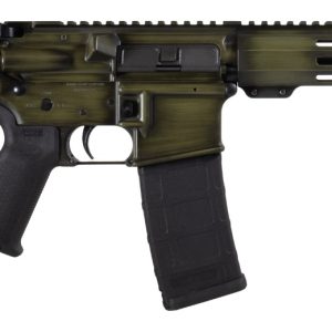 Shark Coast Tactical SCC07183GRNBW-P Distressed 5.56 NATO 30+1 10.50" Black Nitride Threaded Barrel, Aluminum Receiver w/Picatinny Rail, M-LOK Handguard, Polymer SB Tactical SBA3 Brace, Magpul MOE Gri