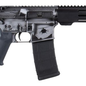 Shark Coast Tactical SCC07435MILGY-P Military 5.56 NATO 30+1 10.50" Black Nitride Threaded Barrel, Aluminum Receiver w/Picatinny Rail, M-LOK Handguard, Polymer SB Tactical SBA3 Brace, Magpul MOE Grip,