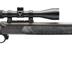 Traditions CR5846604437 NitroBolt w/Scope 50 Cal Firestick 24" Tungsten Cerakote Fluted Threaded Barrel, Tungsten Cerakote Drilled & Tapped Steel Receiver, Adj Cheek Piece & LOP Desert Web Synthetic S